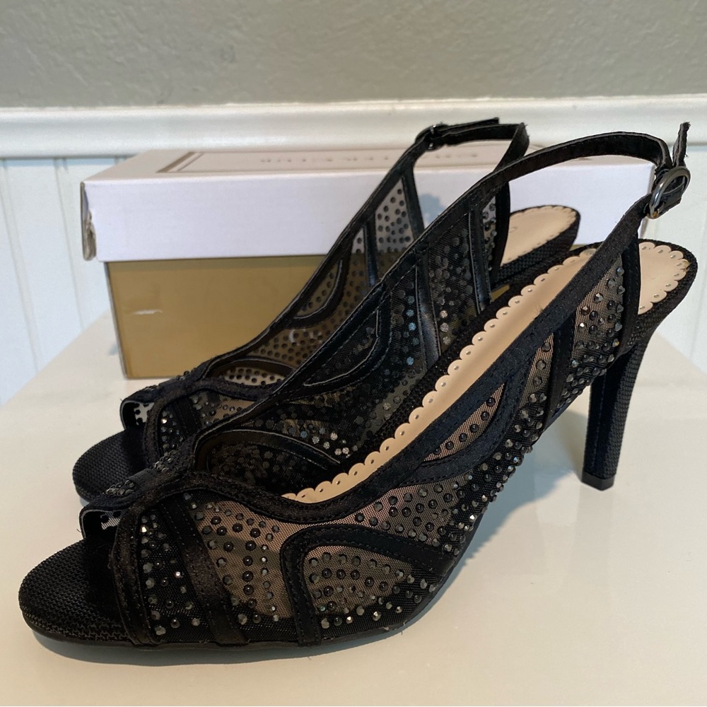 Black Dressy Sling Back Heels
